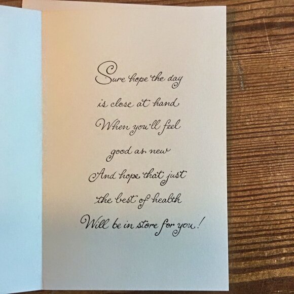 Set of 5 Vintage Get Well Greeting Cards with Envelopes – Cute Animal Artwork - Picture 3 of 7